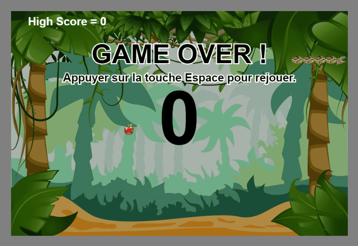 Capture d'écran du jeu Snake revisité